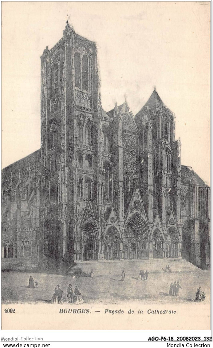 AGOP6-0531-18 - BOURGES - Façade De La Cathédrale  - Bourges