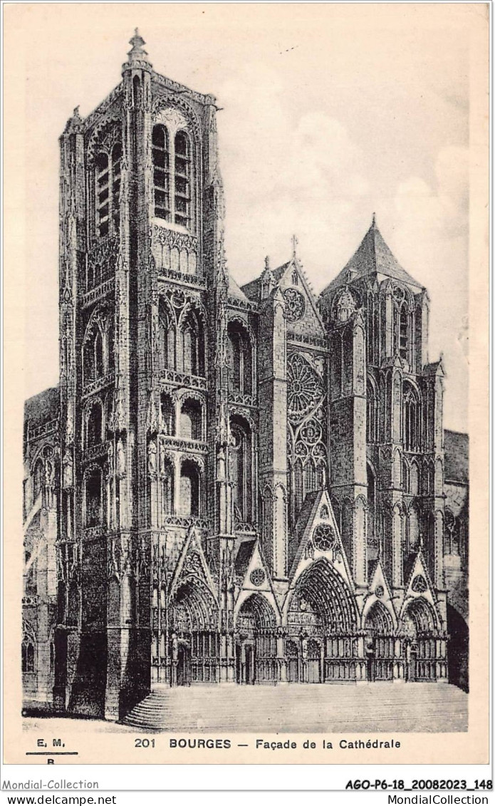 AGOP6-0539-18 - BOURGES - Façade De La Cathédrale  - Bourges