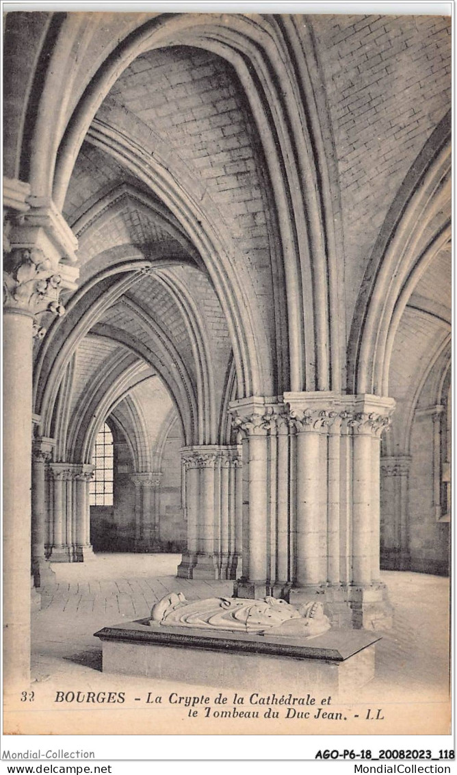 AGOP6-0524-18 - BOURGES - La Crypte De La Cathédrale Et Le Tombeau Du Duc Jean - Bourges