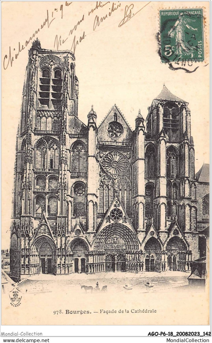 AGOP6-0536-18 - BOURGES - Façade De La Cathédrale  - Bourges