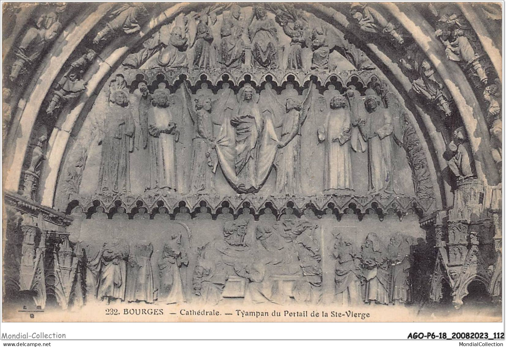 AGOP6-0521-18 - BOURGES - Cathédrale - Tyampan Du Portail De La Ste-vierge - Bourges