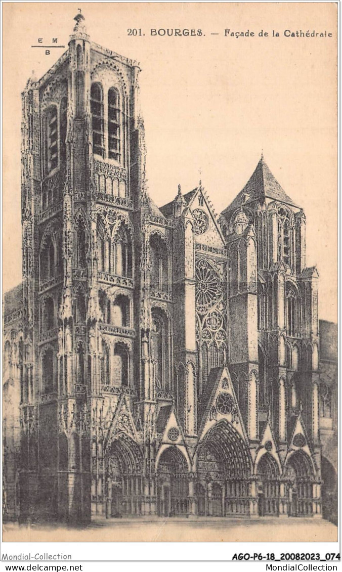 AGOP6-0502-18 - BOURGES - Façade De La Cathédrale  - Bourges