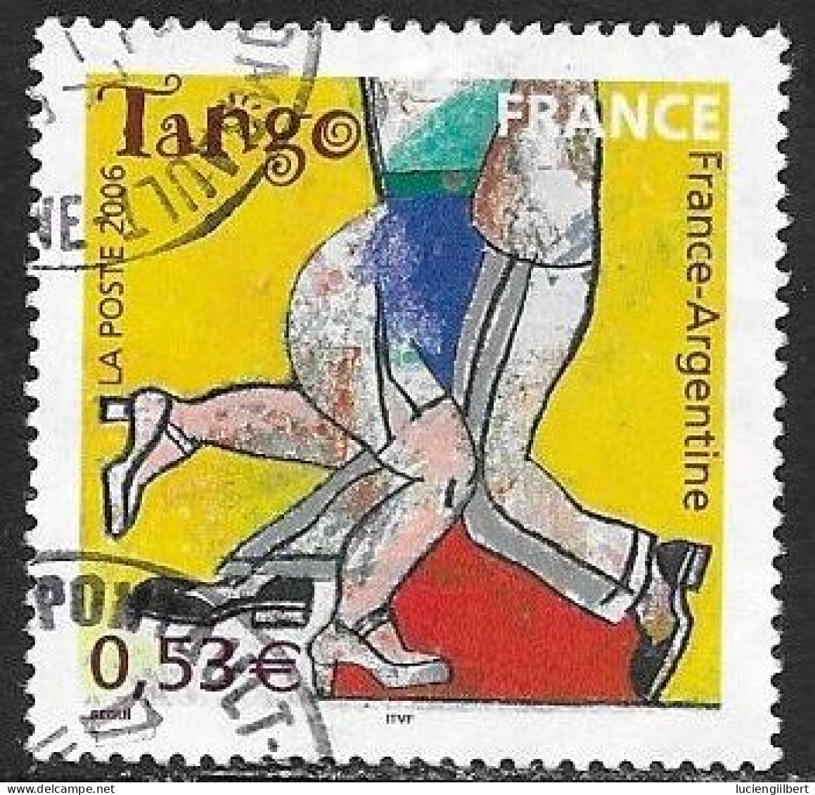 TIMBRE N° 3932 -   FRANCE ARGENTINE LE TANGO       - OBLITERE  -   2006 - Usati