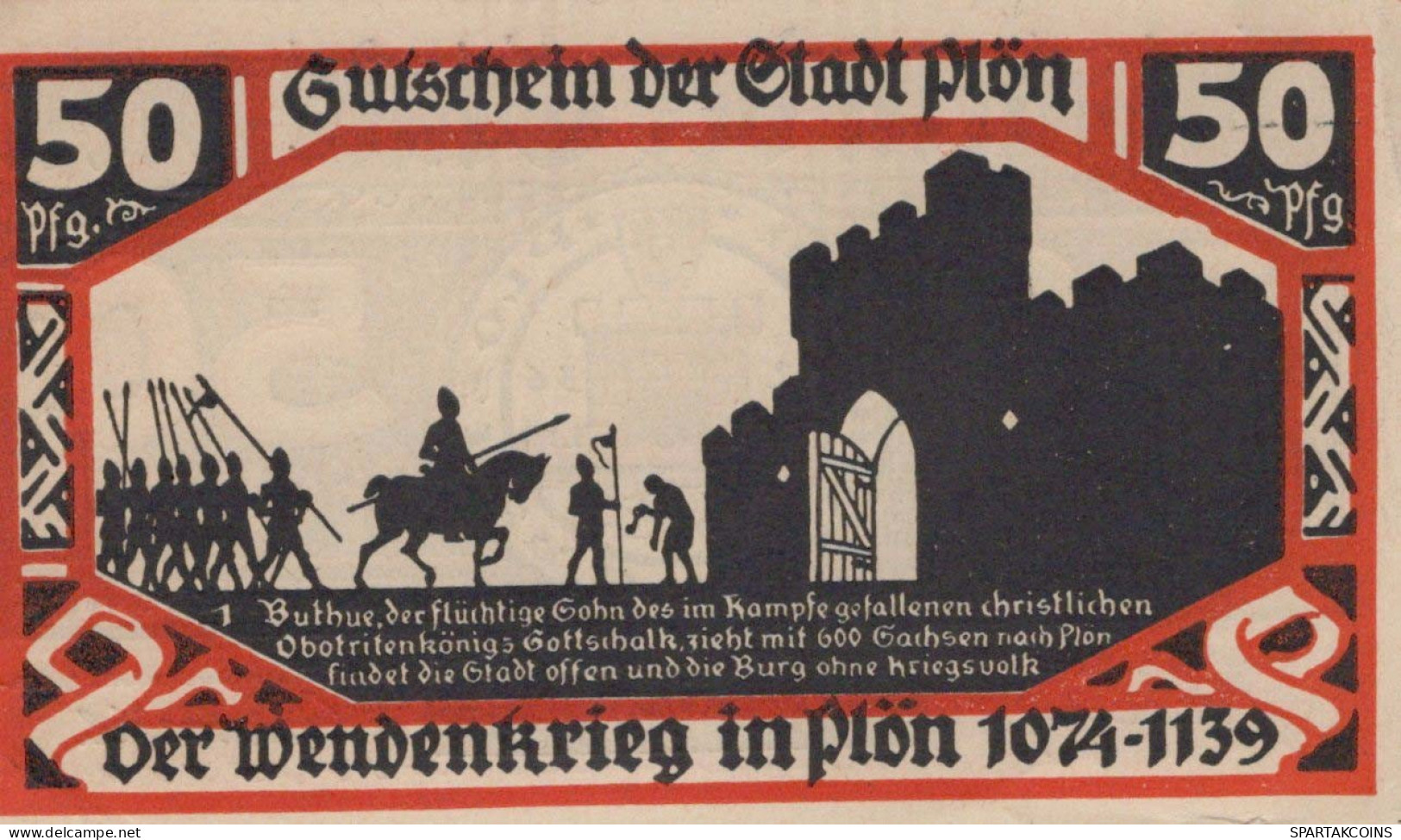 50 PFENNIG 1921 Stadt PLÖN Schleswig-Holstein UNC DEUTSCHLAND Notgeld #PB615 - [11] Emissions Locales
