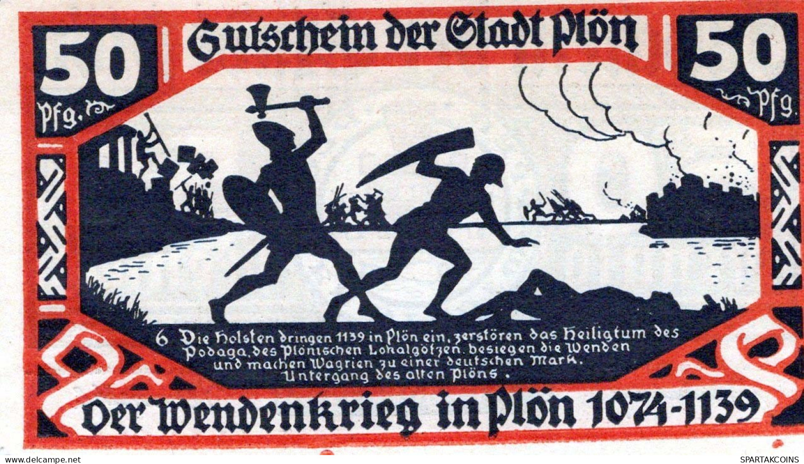 50 PFENNIG 1921 Stadt PLÖN Schleswig-Holstein UNC DEUTSCHLAND Notgeld #PB604 - [11] Emissions Locales
