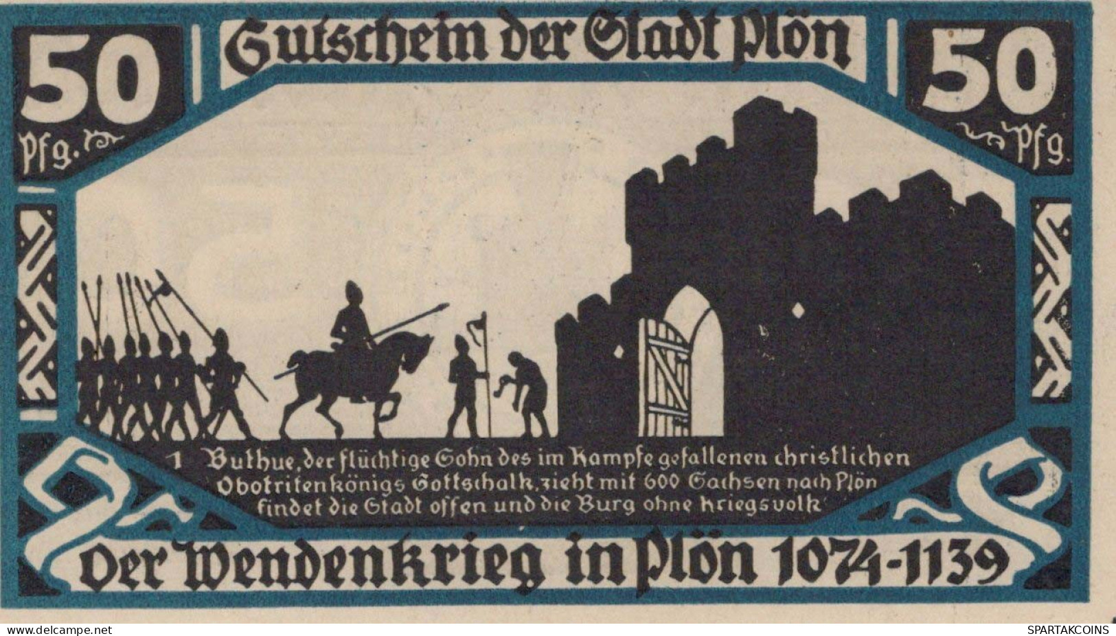 50 PFENNIG 1921 Stadt PLÖN Schleswig-Holstein UNC DEUTSCHLAND Notgeld #PB602 - [11] Emissions Locales