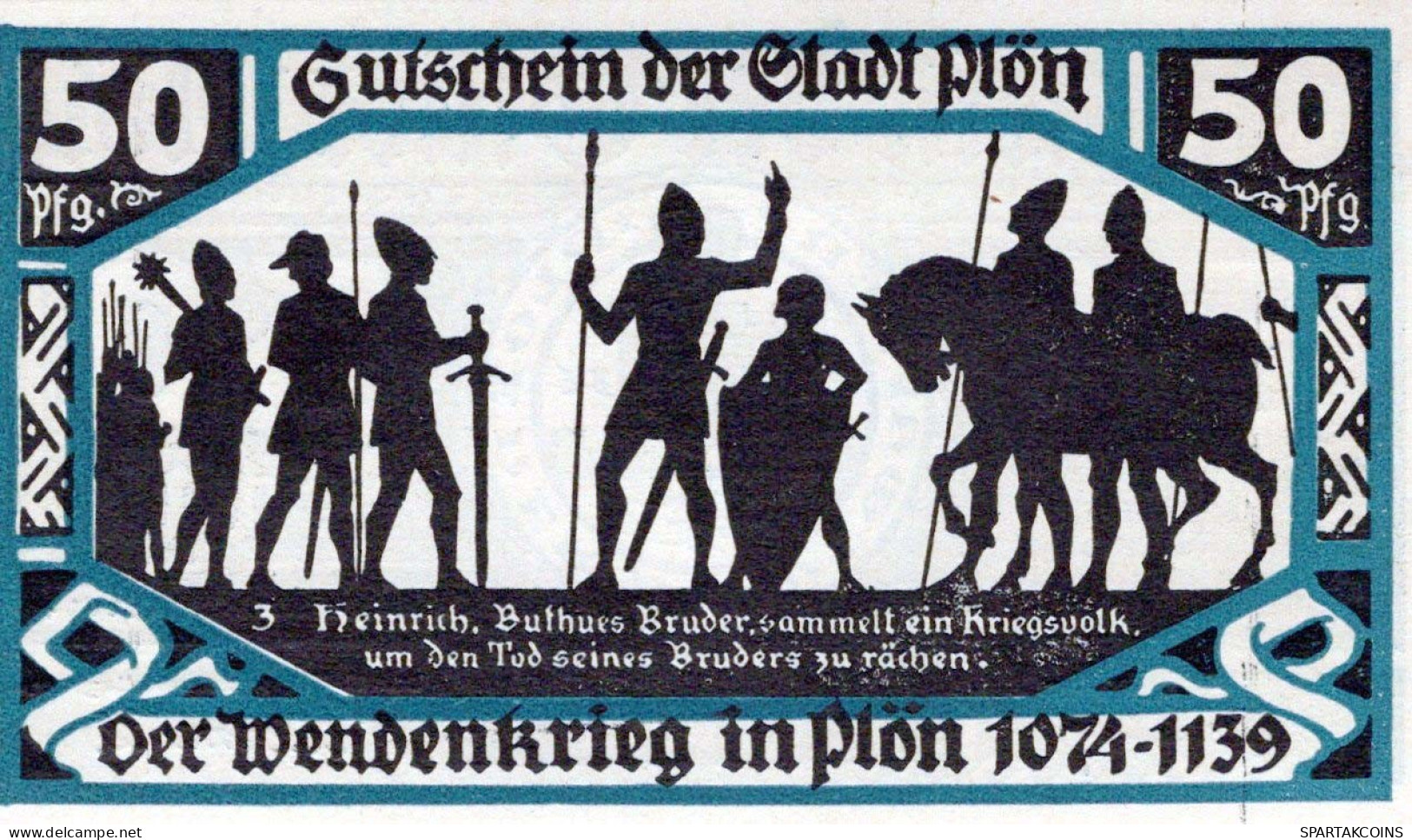 50 PFENNIG 1921 Stadt PLÖN Schleswig-Holstein UNC DEUTSCHLAND Notgeld #PB589 - [11] Emissions Locales