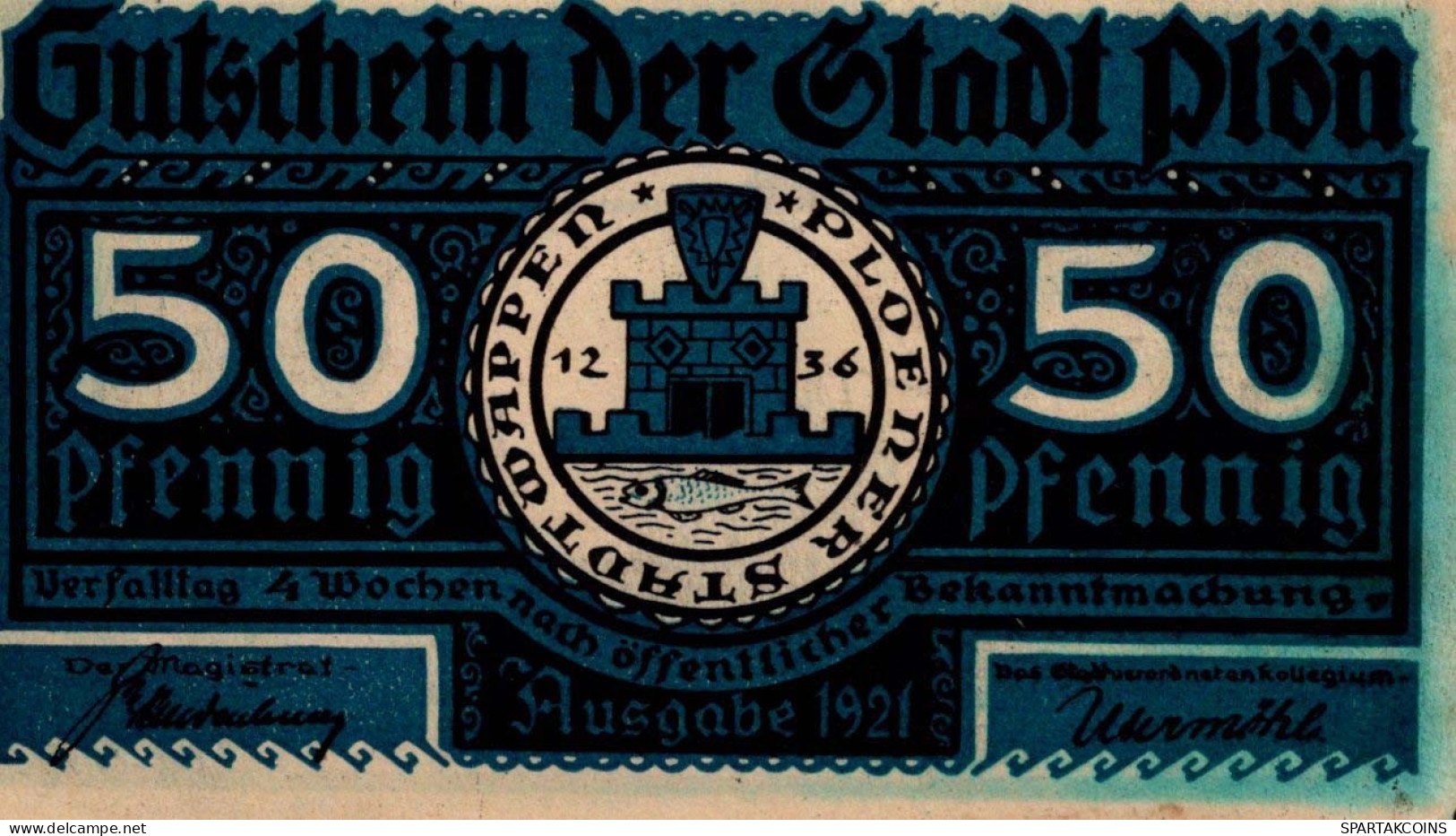 50 PFENNIG 1921 Stadt PLÖN Schleswig-Holstein DEUTSCHLAND Notgeld #PG108 - [11] Emissions Locales