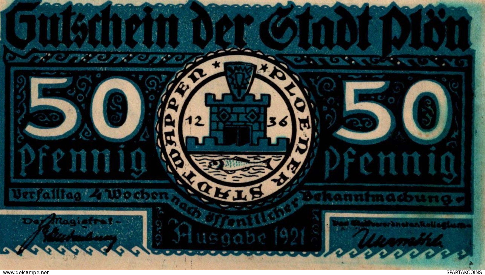 50 PFENNIG 1921 Stadt PLÖN Schleswig-Holstein DEUTSCHLAND Notgeld #PG106 - [11] Emissions Locales