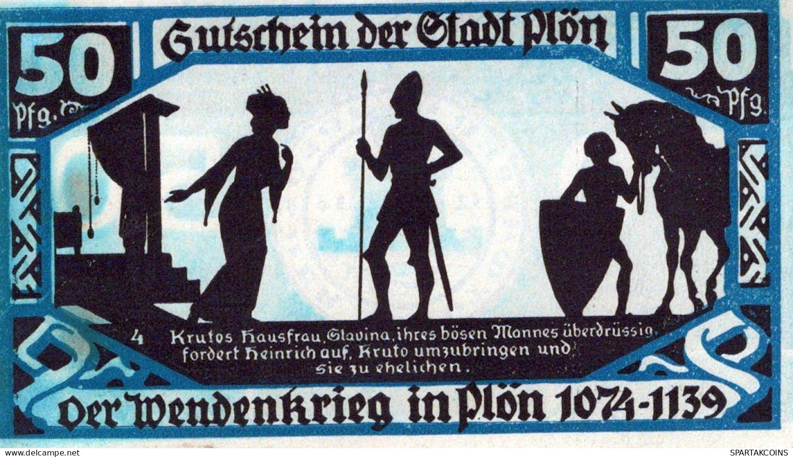 50 PFENNIG 1921 Stadt PLÖN Schleswig-Holstein DEUTSCHLAND Notgeld #PG106 - [11] Emissions Locales