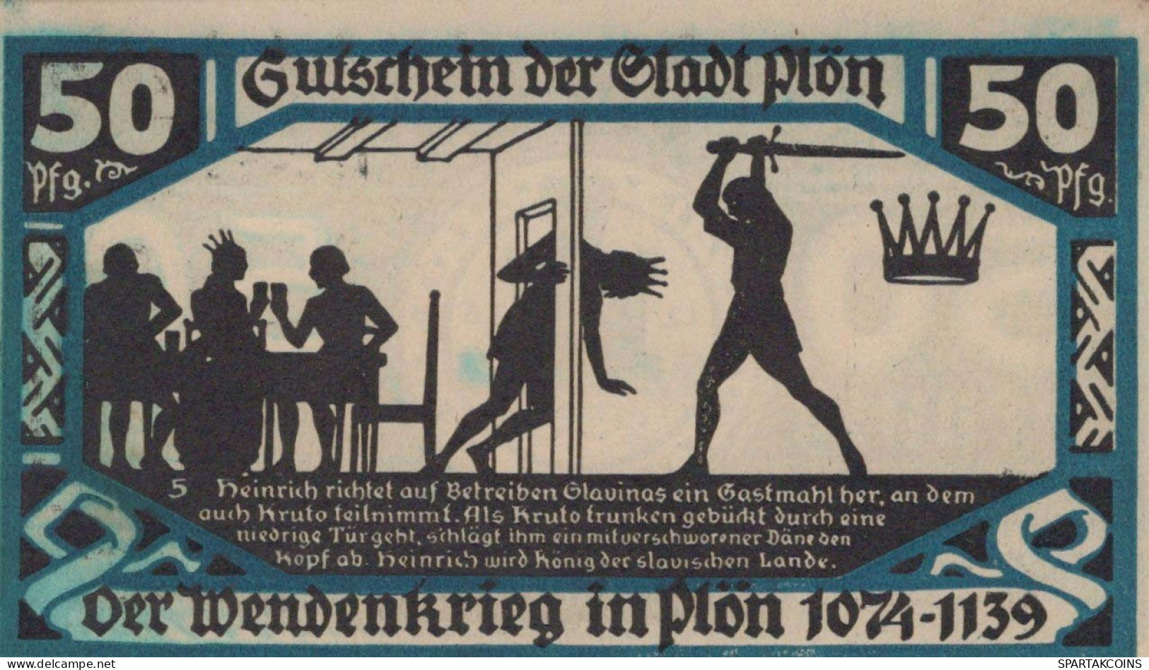 50 PFENNIG 1921 Stadt PLÖN Schleswig-Holstein DEUTSCHLAND Notgeld #PG105 - [11] Emissions Locales