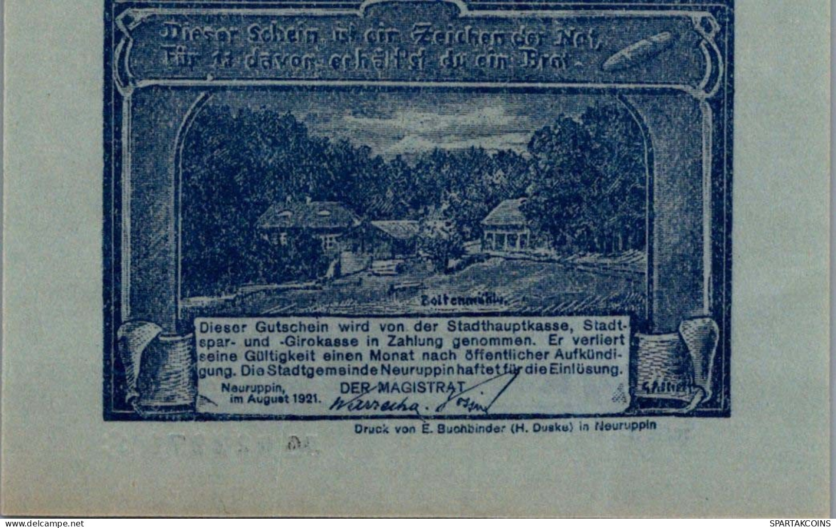 50 PFENNIG 1921 Stadt NEURUPPIN Brandenburg UNC DEUTSCHLAND Notgeld #PI791 - [11] Local Banknote Issues