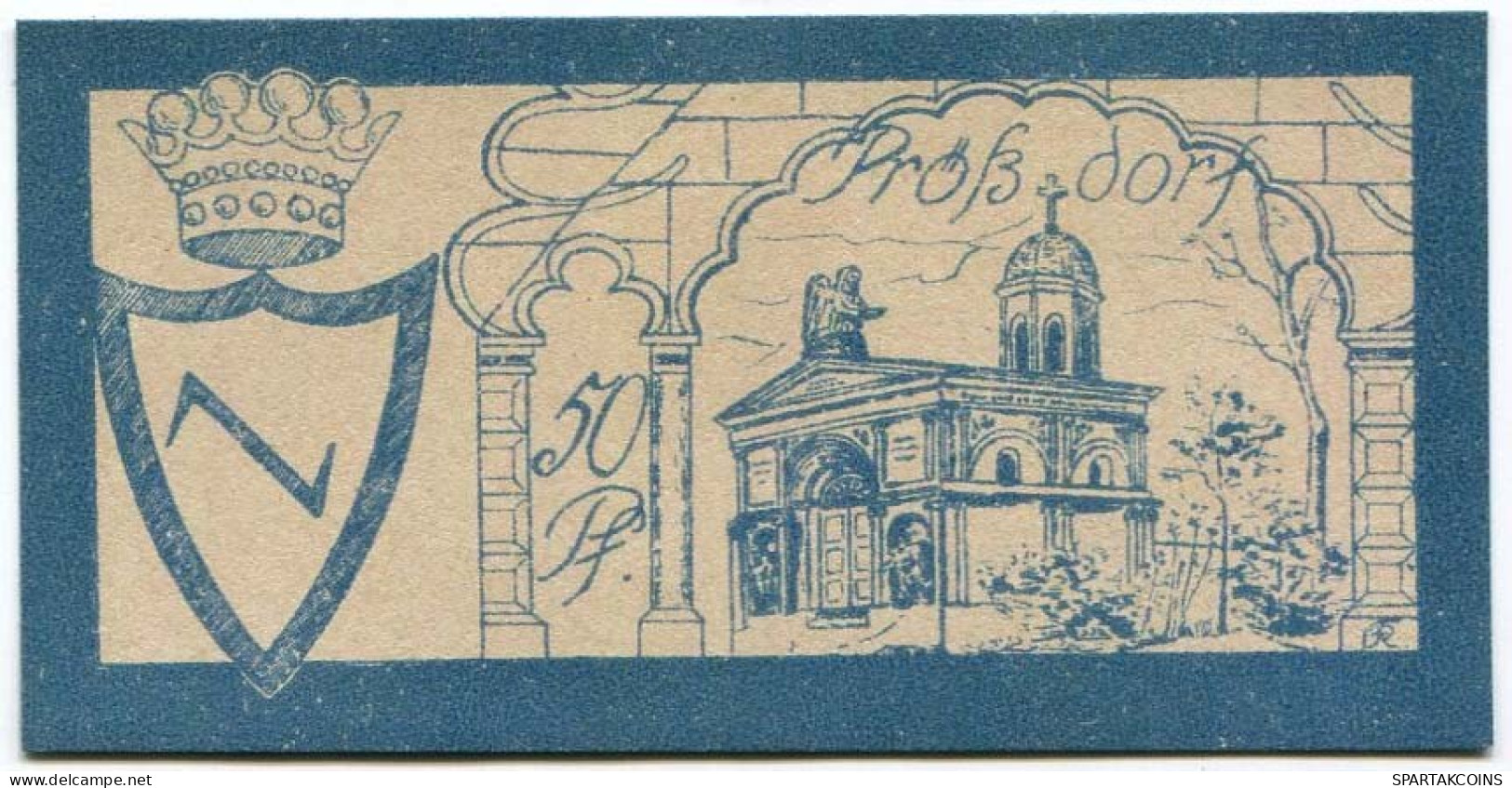 50 PFENNIG 1922 Stadt PRoSSDORF Thuringia DEUTSCHLAND Notgeld Papiergeld Banknote #PL922 - Lokale Ausgaben