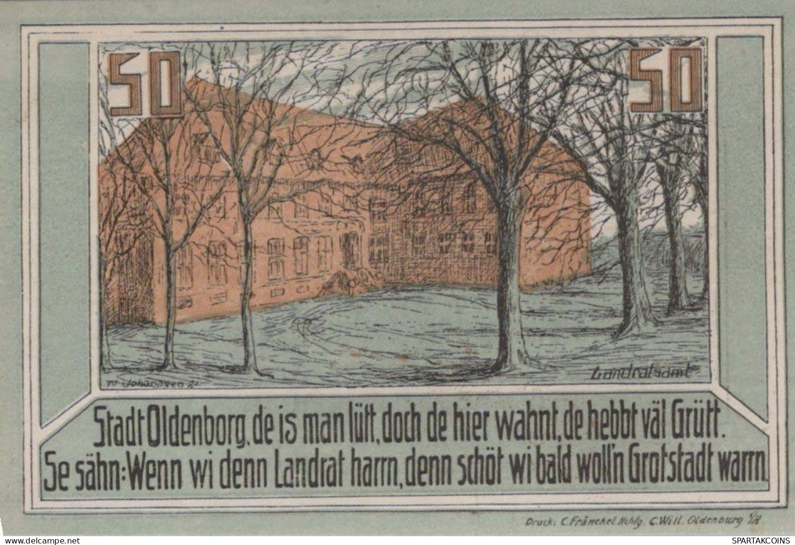 50 PFENNIG 1922 Stadt OLDENBURG IN HOLSTEIN Schleswig-Holstein DEUTSCHLAND #PF642 - [11] Local Banknote Issues