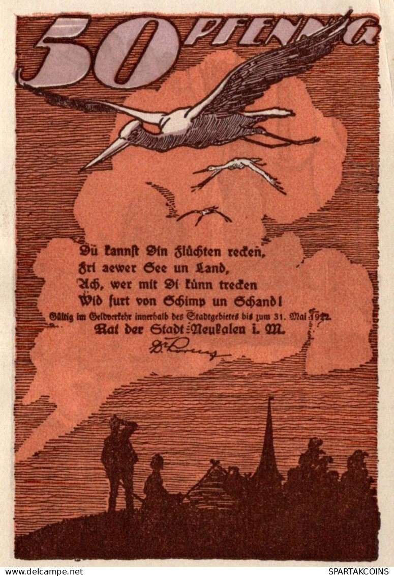 50 PFENNIG 1922 Stadt NEUKALEN Mecklenburg-Schwerin UNC DEUTSCHLAND #PI510 - [11] Local Banknote Issues