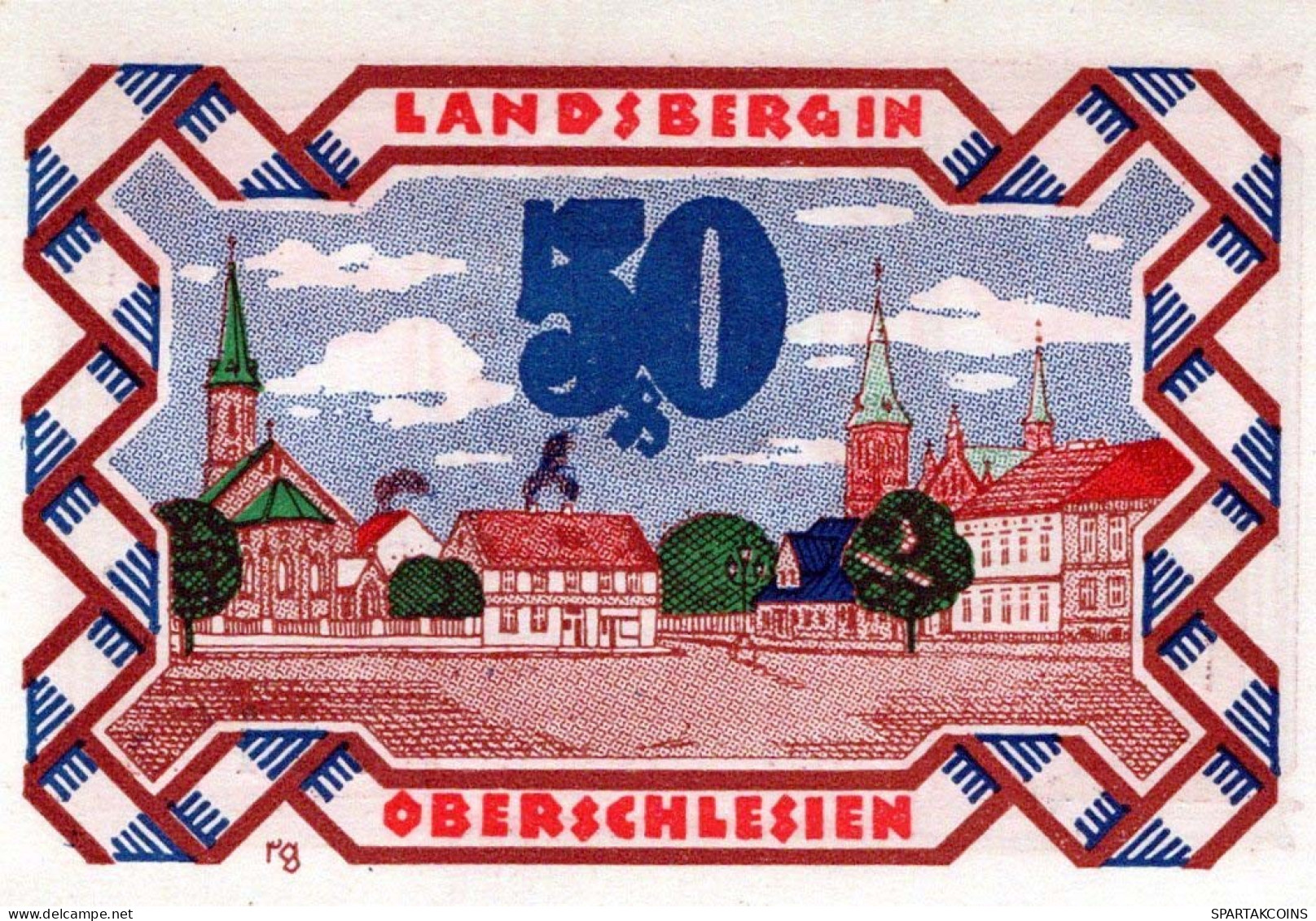 50 PFENNIG 1922 Stadt LANDSBERG OBERSCHLESIEN UNC DEUTSCHLAND #PB932 - [11] Local Banknote Issues