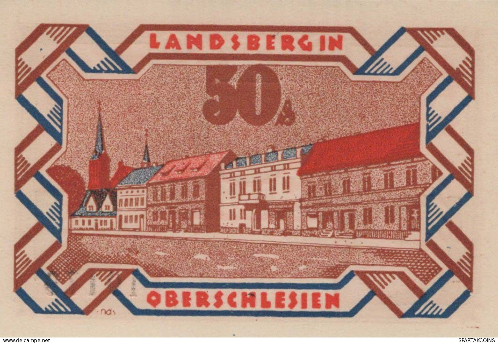 50 PFENNIG 1922 Stadt LANDSBERG OBERSCHLESIEN UNC DEUTSCHLAND #PB927 - [11] Local Banknote Issues
