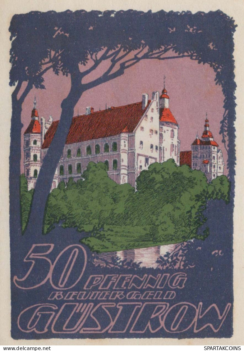 50 PFENNIG 1922 Stadt GÜSTROW Mecklenburg-Schwerin UNC DEUTSCHLAND #PI943 - [11] Emissioni Locali