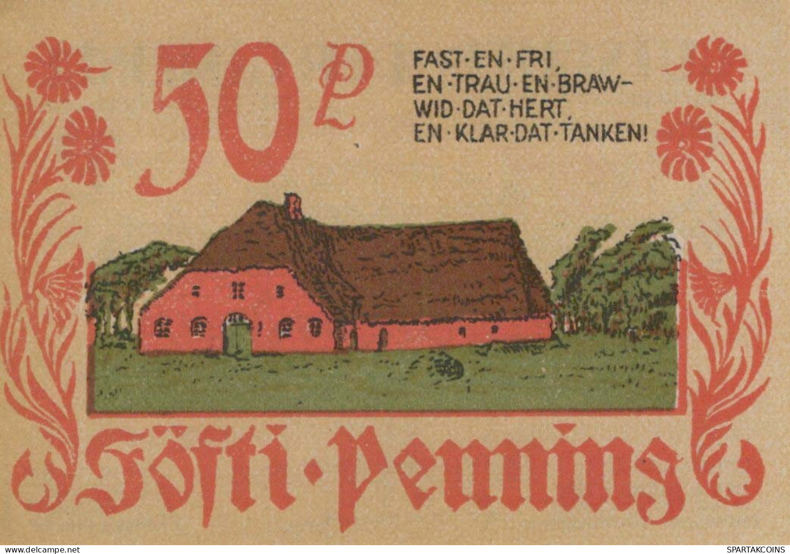 50 PFENNIG 1922 Stadt BORDELUM Schleswig-Holstein UNC DEUTSCHLAND Notgeld #PA262 - [11] Local Banknote Issues