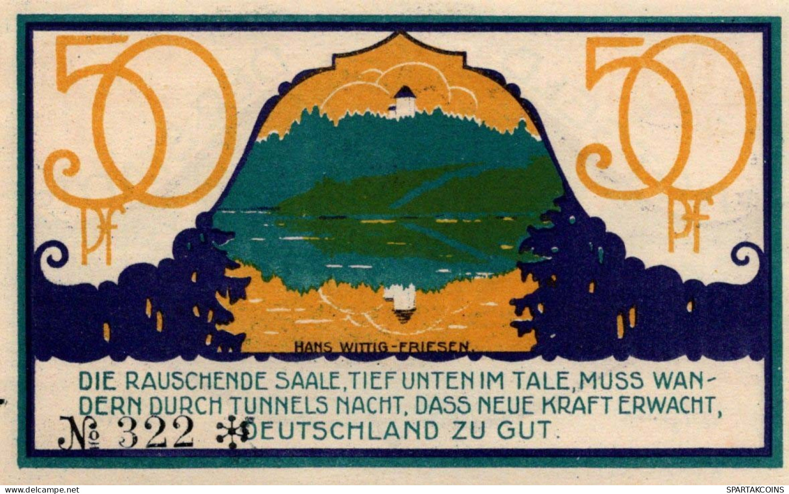 50 PFENNIG 1921 Stadt ZIEGENRÜCK Saxony DEUTSCHLAND Notgeld Banknote #PD449 - [11] Lokale Uitgaven