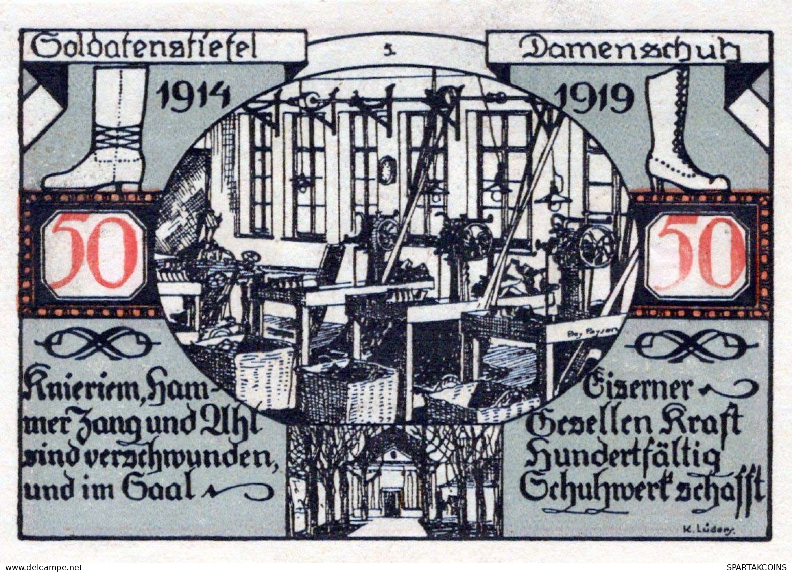 50 PFENNIG 1921 Stadt WEISSENFELS Saxony DEUTSCHLAND Notgeld Banknote #PF936 - Lokale Ausgaben