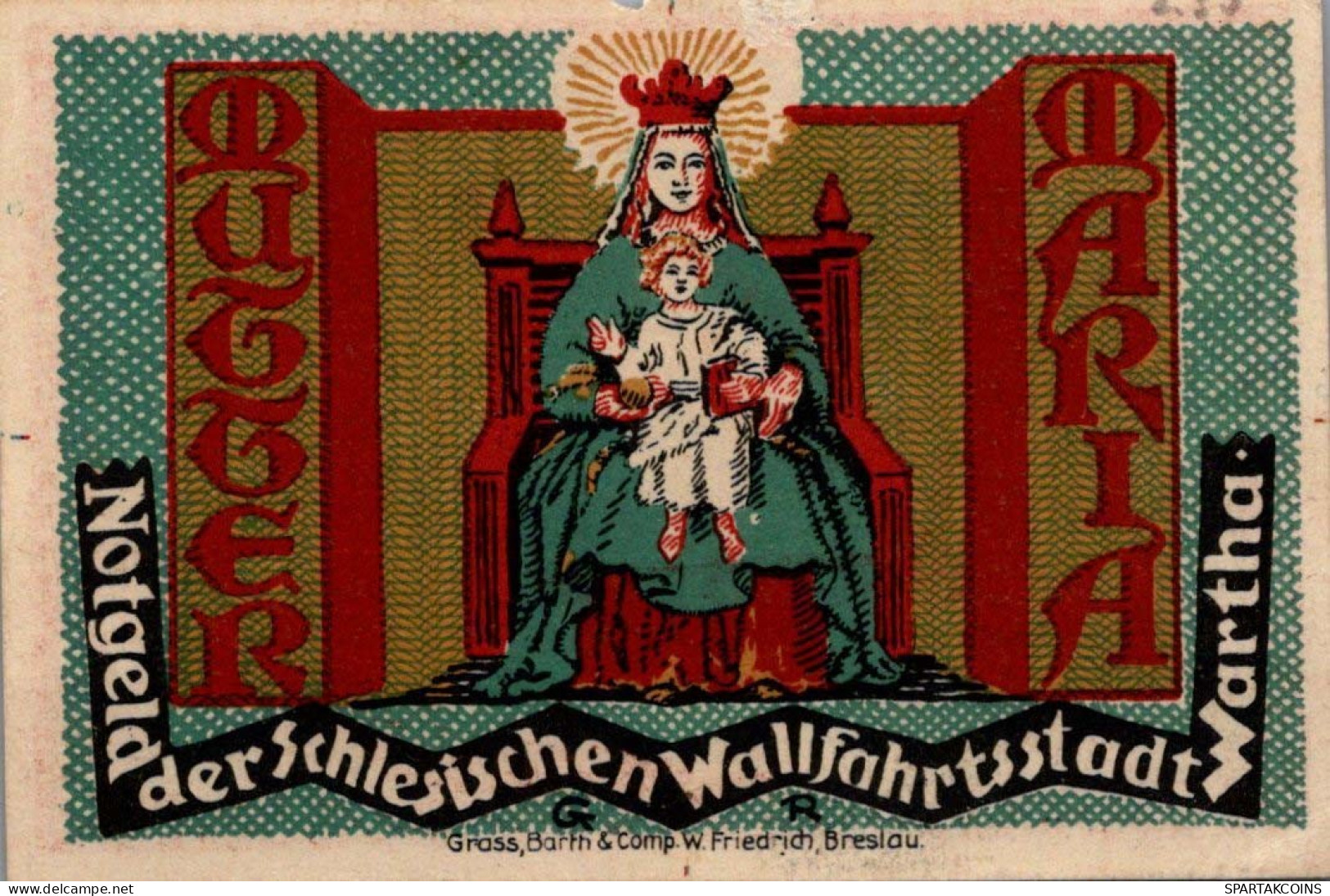 50 PFENNIG 1921 Stadt Wartha DEUTSCHLAND Notgeld Papiergeld Banknote #PG054 - [11] Emissions Locales