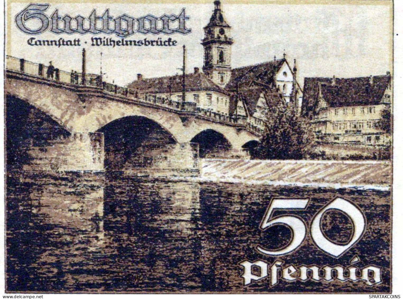 50 PFENNIG 1921 Stadt STUTTGART Württemberg UNC DEUTSCHLAND Notgeld #PC441 - [11] Local Banknote Issues