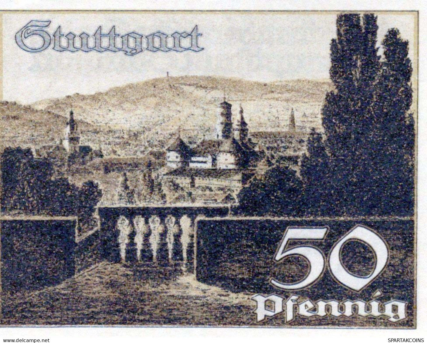 50 PFENNIG 1921 Stadt STUTTGART Württemberg UNC DEUTSCHLAND Notgeld #PC438 - [11] Lokale Uitgaven