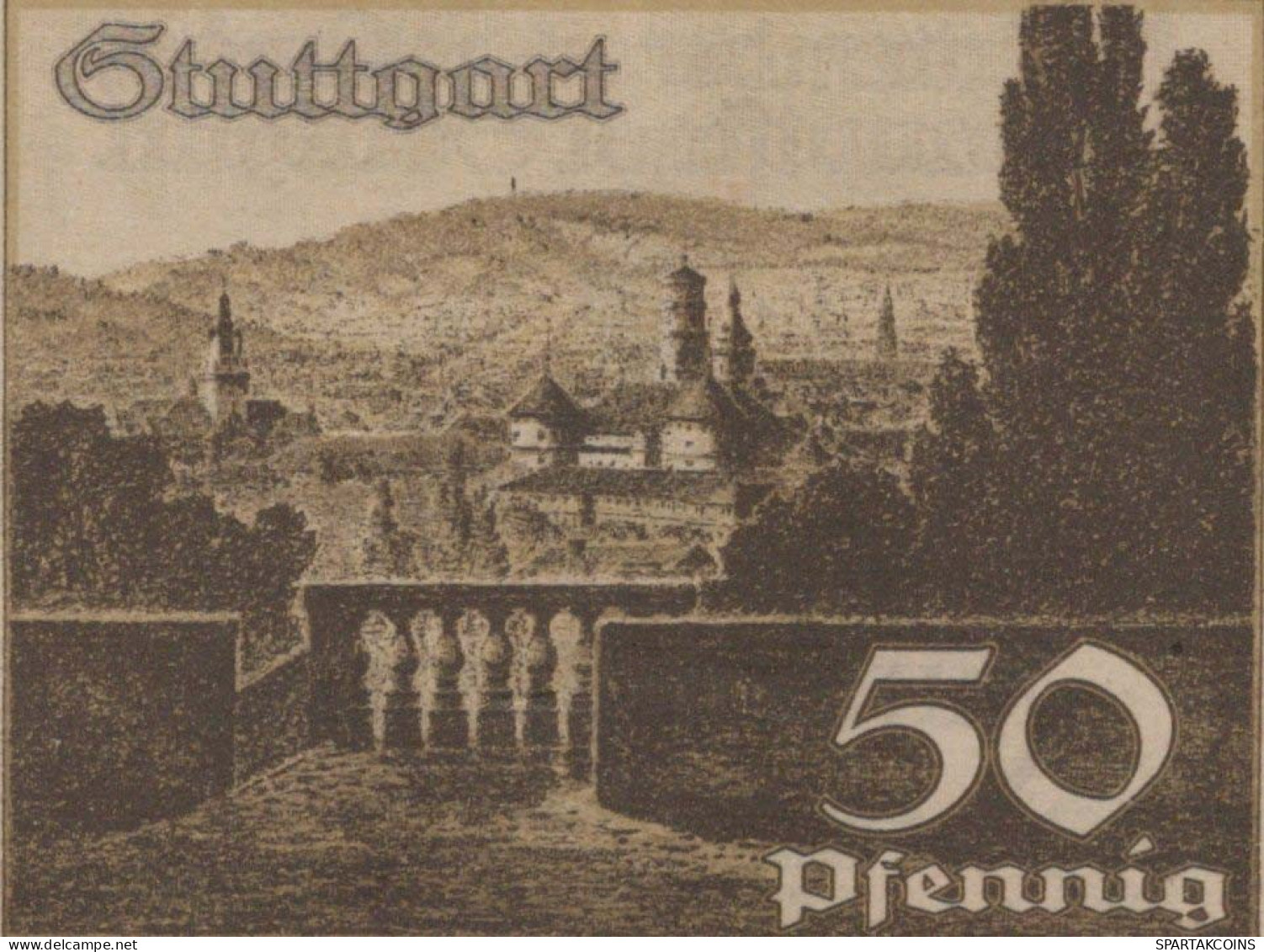50 PFENNIG 1921 Stadt STUTTGART Württemberg UNC DEUTSCHLAND Notgeld #PC436 - Lokale Ausgaben