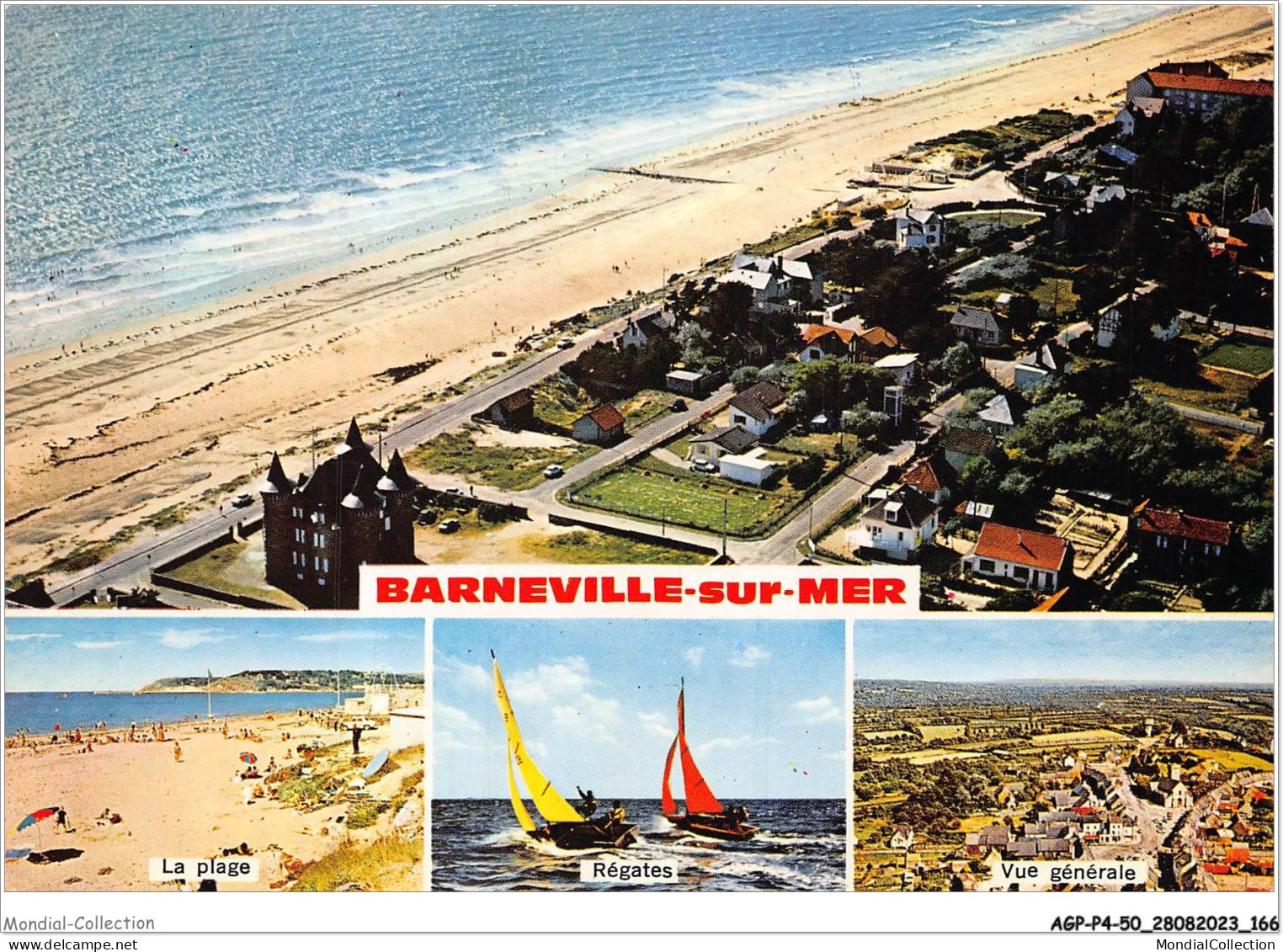 AGPP4-0407-50 - BARNEVILLE-SUR-MER - Vue Aérienne Sur La Plage, La Plage, Régate, Vue Générale  - Barneville