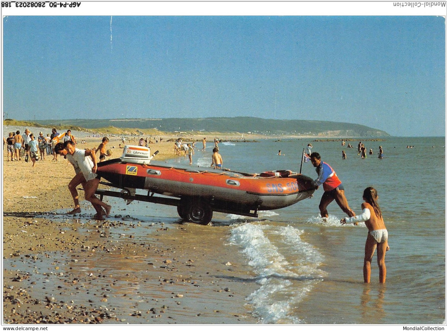 AGPP4-0418-50 - CANTON-DES-PIEUX  - Le Retour Du Canot De Sauvetage, Au Dernier Plan, La Pointe Du Rozel  - Sonstige & Ohne Zuordnung