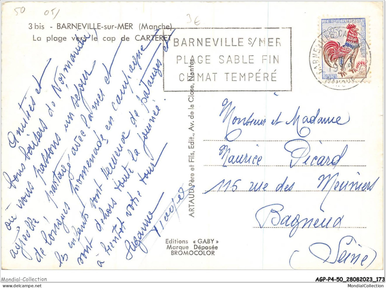 AGPP4-0410-50 - BARNEVILLE-SUR-MER  - La Plage Vers Le Cap De Carteret   - Barneville