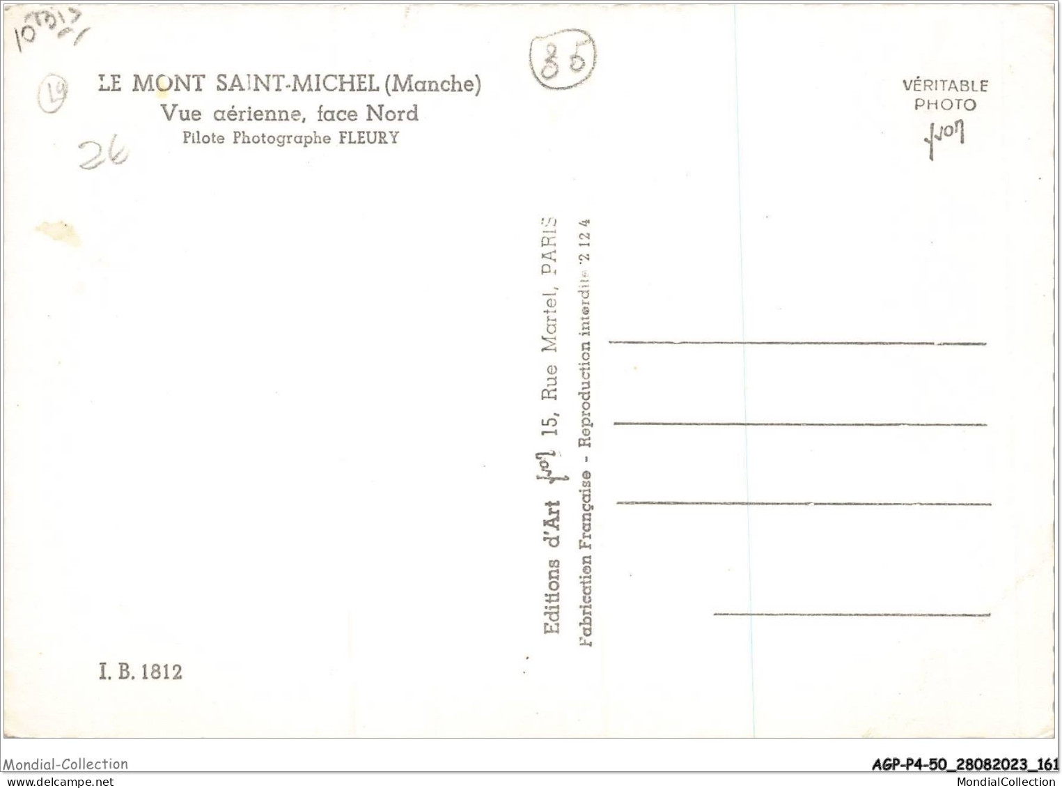 AGPP4-0404-50 - LE-MONT-SAINT-MICHEL - Vue Aérienne, Face Nord  - Le Mont Saint Michel
