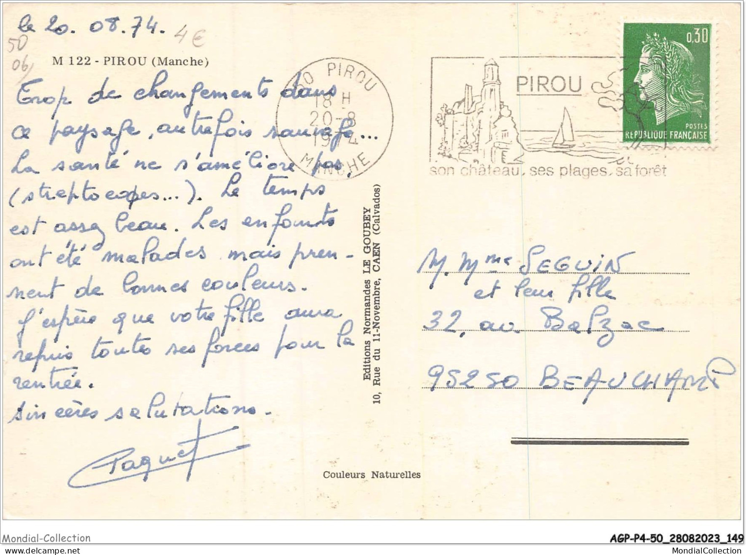 AGPP4-0398-50 - PIROU - Souvenir - Rue, Plage, Eglise  - Sonstige & Ohne Zuordnung