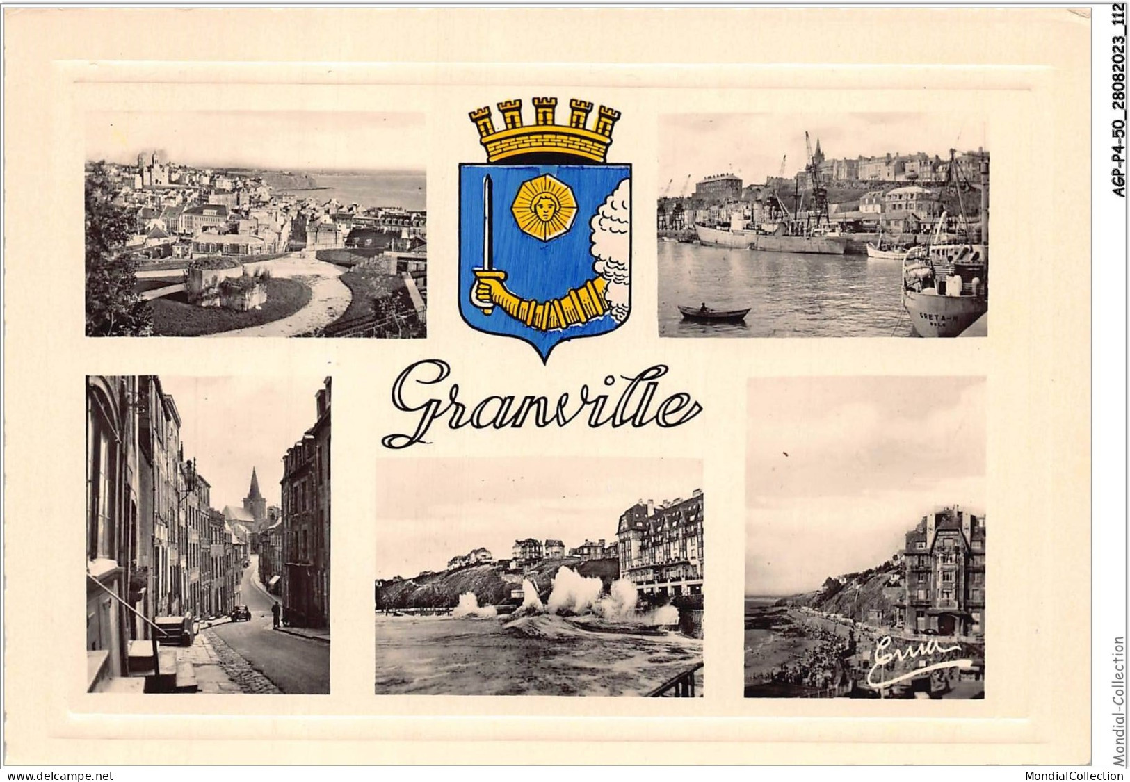 AGPP4-0380-50 - GRANVILLE - Plusieurs Coté De Granville - Rue, Bordure De Mer, Bateau  - Granville