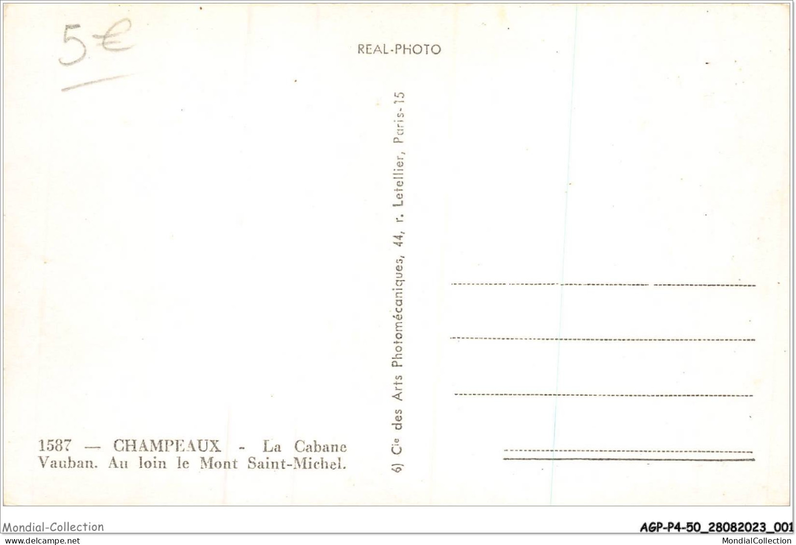 AGPP4-0324-50 - CHAMPEAUX - La Cabane Vauban - Au Loin Le Mont Saint-Michel  - Andere & Zonder Classificatie