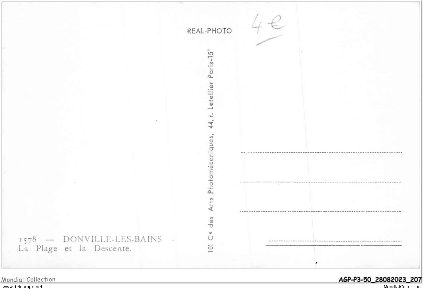 AGPP3-0316-50 - DONVILLE-LES-BAINS - La Plage Et La Descente  - Sonstige & Ohne Zuordnung