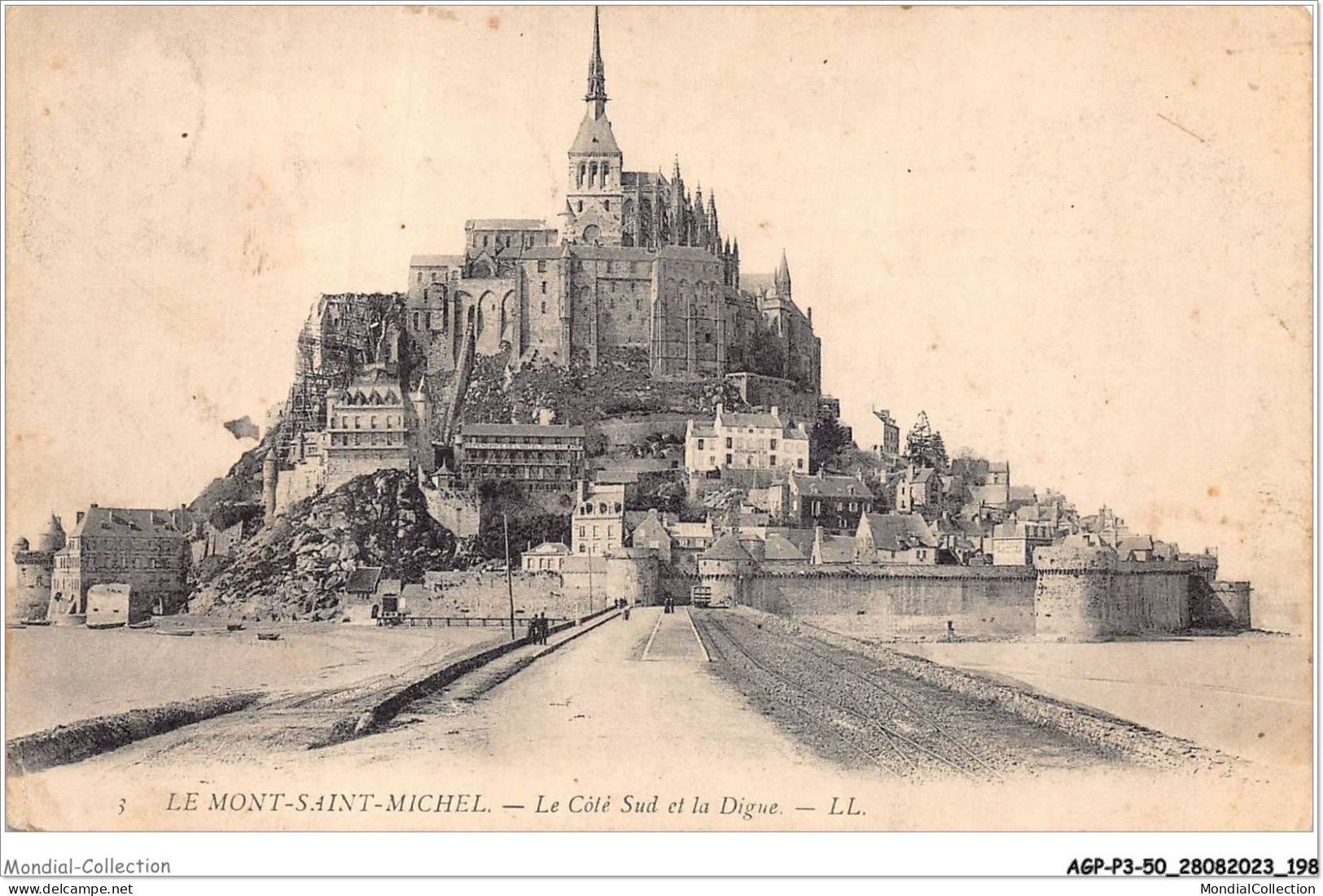 AGPP3-0312-50 - LE-MONT-SAINT-MICHEL - Le Coté Sud Et La Digue  - Le Mont Saint Michel