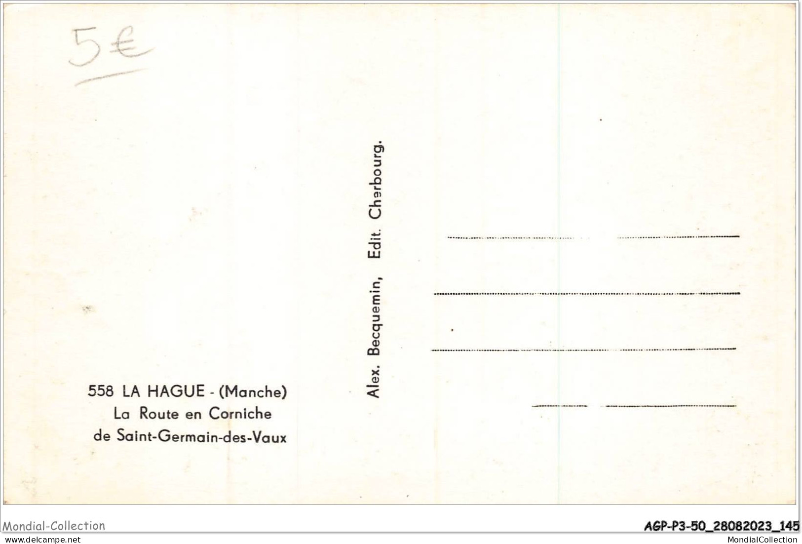 AGPP3-0285-50 - LA-HAGUE - La Route En Corniche De Saint-Germain-des-Vaux  - Otros & Sin Clasificación