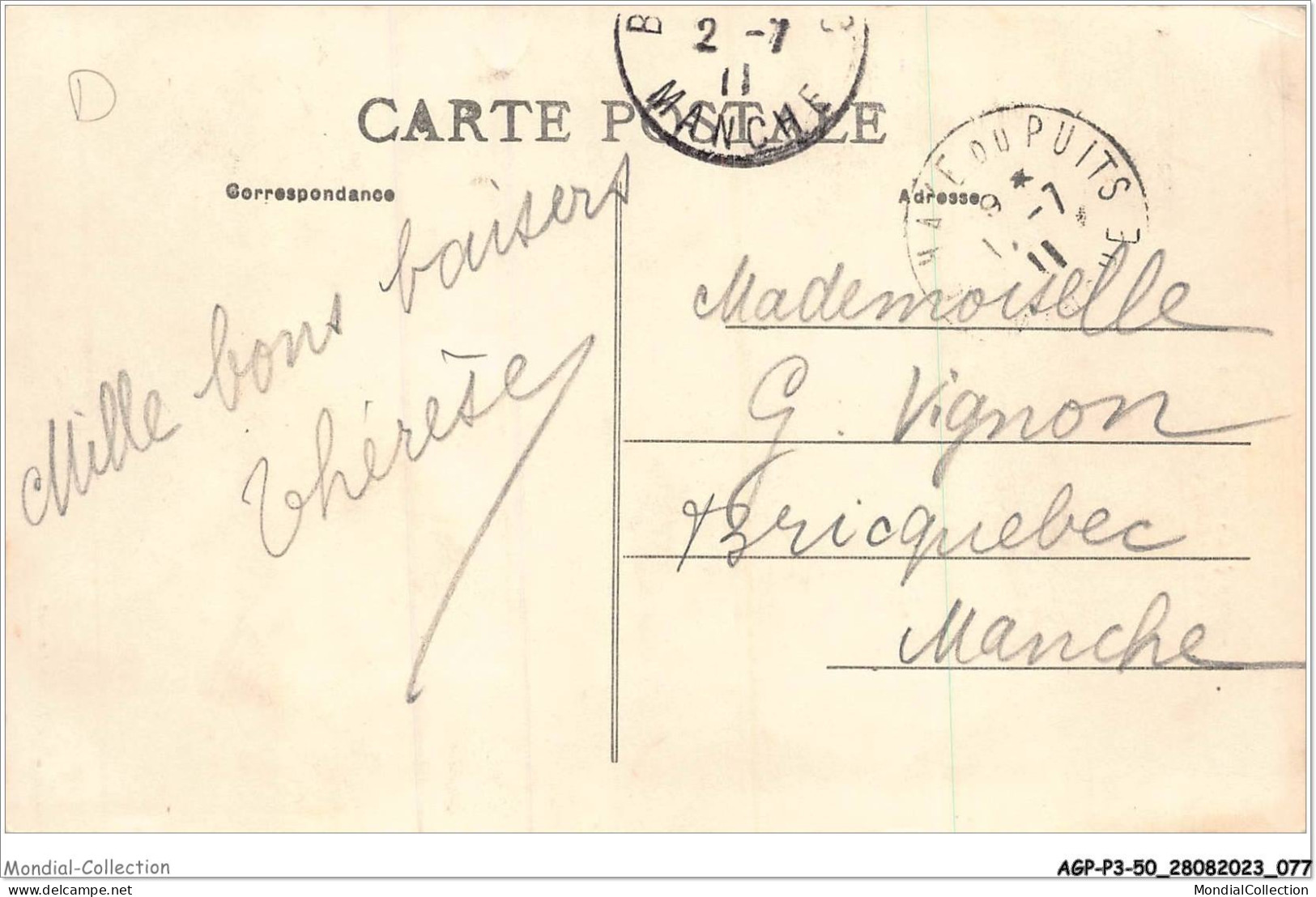 AGPP3-0251-50 - LA-HAYE-DU-PUITS - La Rue De L'église - L'abside - Le Presbytère  - Other & Unclassified