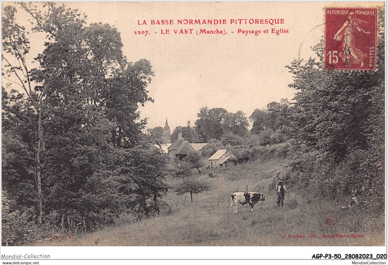 AGPP3-0222-50 - LE-VAST - Paysage Et église  - Andere & Zonder Classificatie