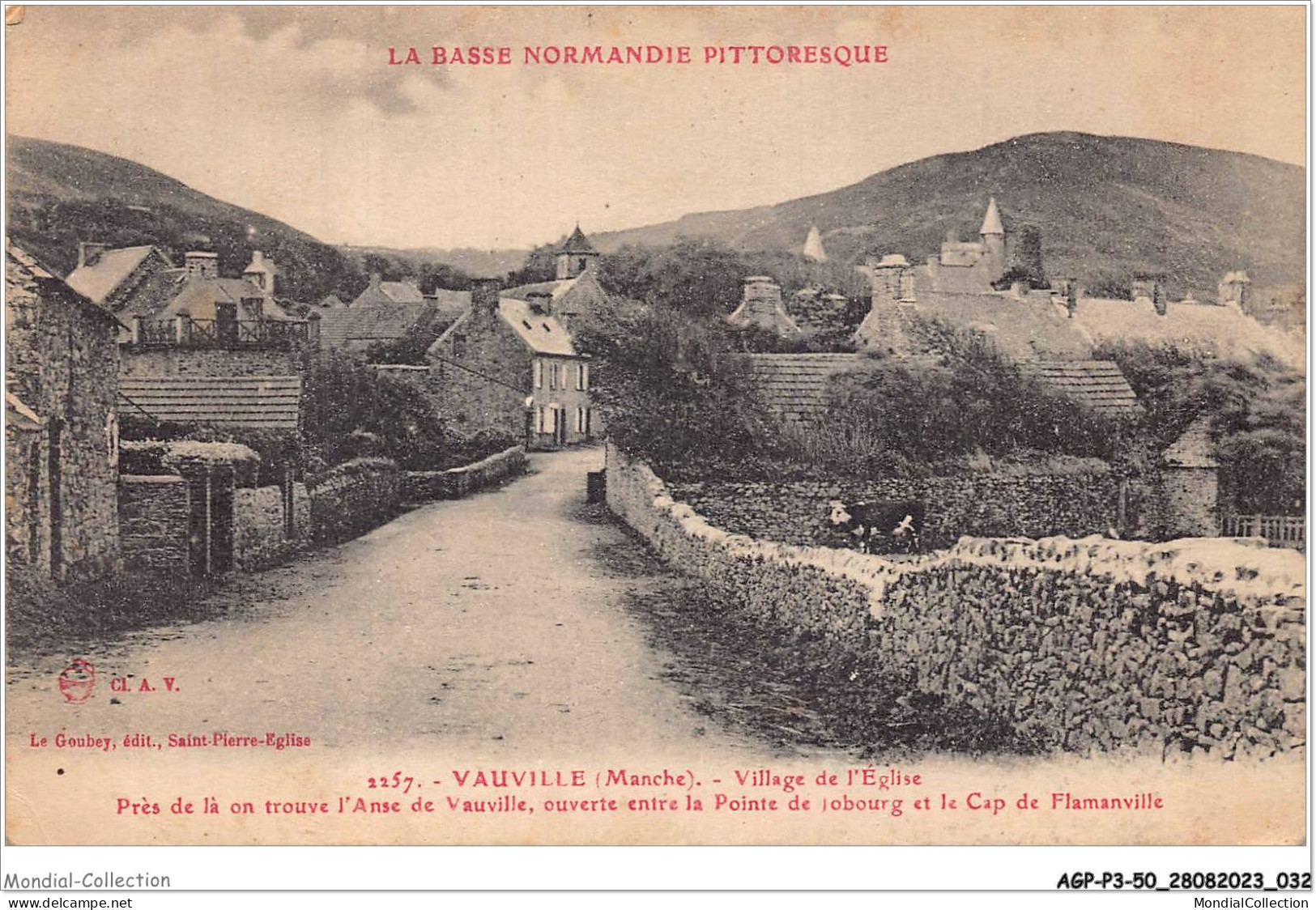 AGPP3-0228-50 - VAUVILLE - Village De L'église  - Autres & Non Classés