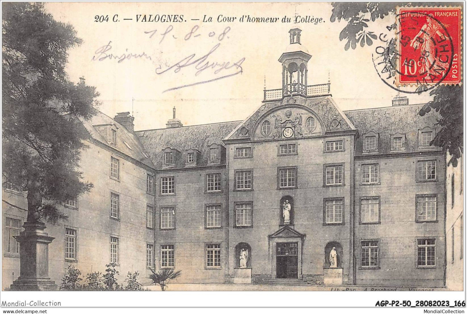 AGPP2-0204-50 - VALOGNES - La Cour D'honneur Du Collège  - Valognes