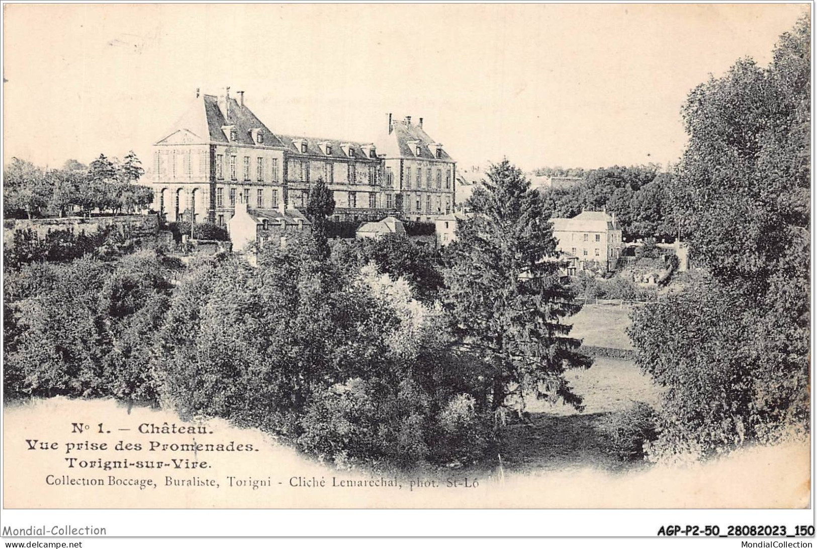 AGPP2-0196-50 - TORIGNI-SUR-VIRE - Chateau - Vue Prise Des Promenades  - Autres & Non Classés