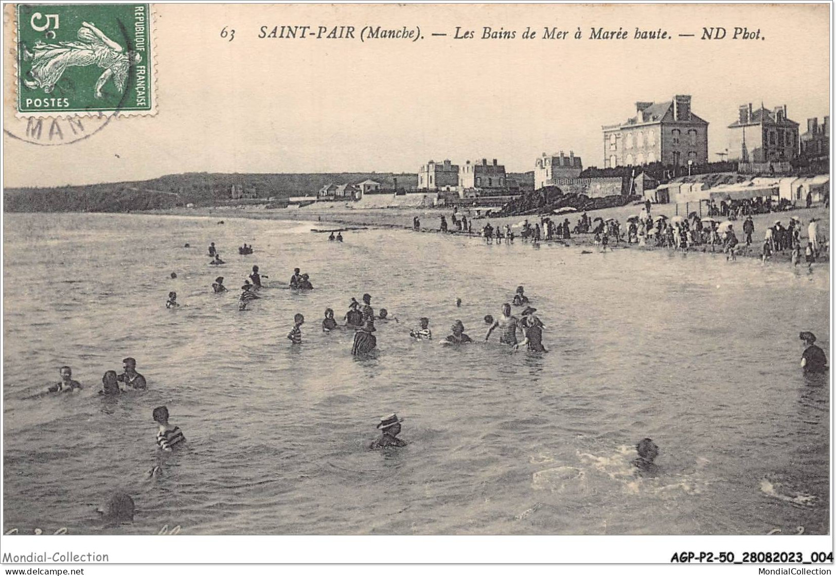 AGPP2-0123-50 - ST-PAIR-SUR-MER - Les Bains De Mer à Marée Baute  - Saint Pair Sur Mer