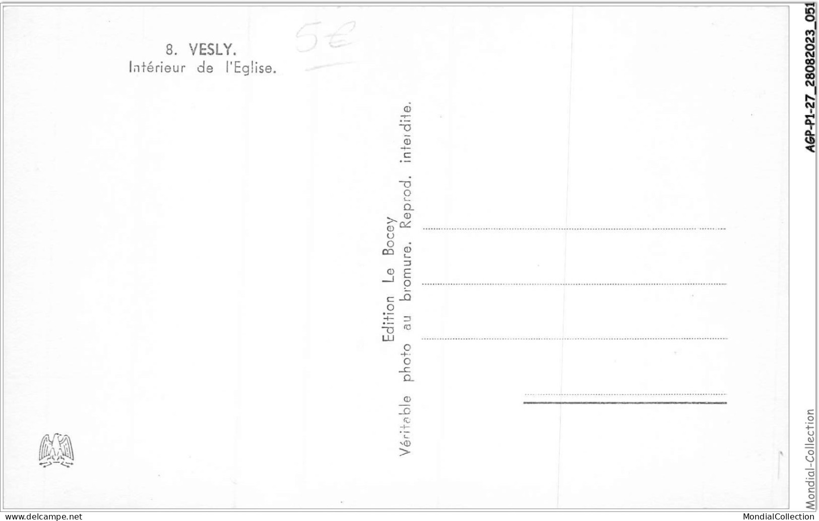 AGPP1-0026-27 - VESLY - Intérieur De L'église  - Autres & Non Classés