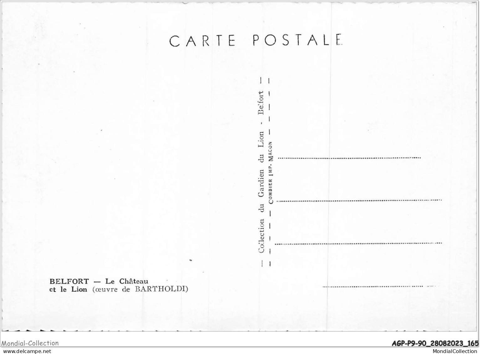 AGPP9-0806-90 - BELFORT-LE-LION - Le Chateau Et Le Lion  - Belfort – Le Lion