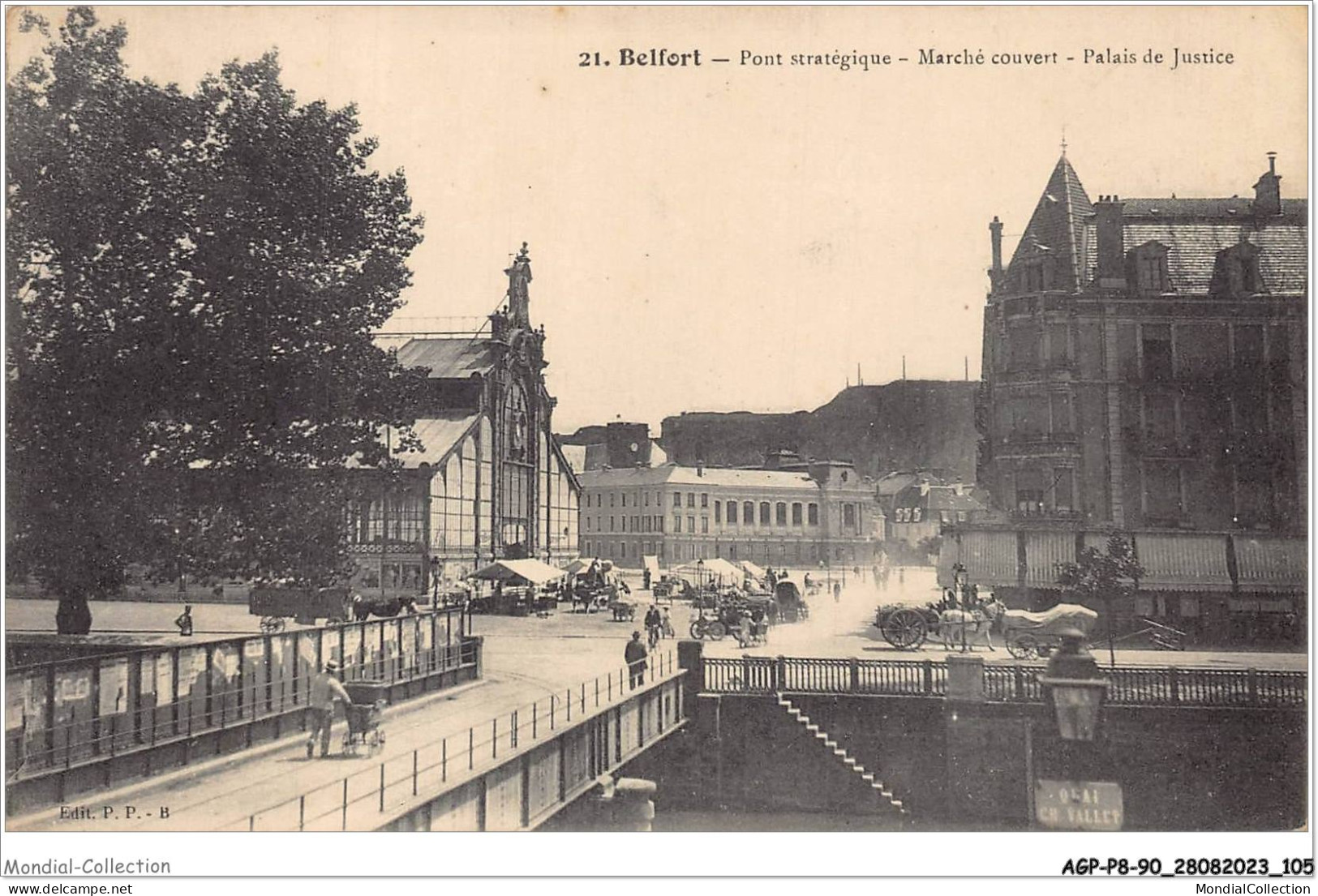 AGPP8-0718-90 - BELFORT-VILLE - Pont Stratégique, Marché Couvert, Palais De Justice  - Belfort - Stad
