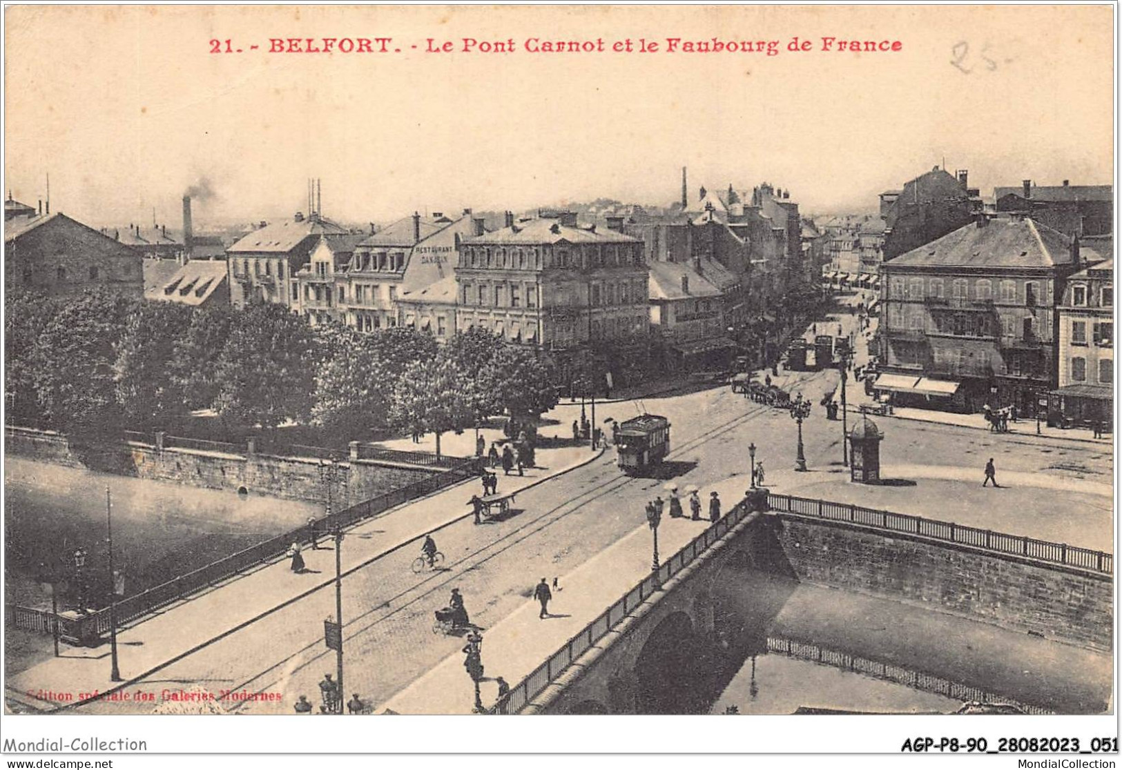 AGPP8-0691-90 - BELFORT-VILLE - Le Pont Carnot Er Le Faubourg De France  - Belfort - Ville