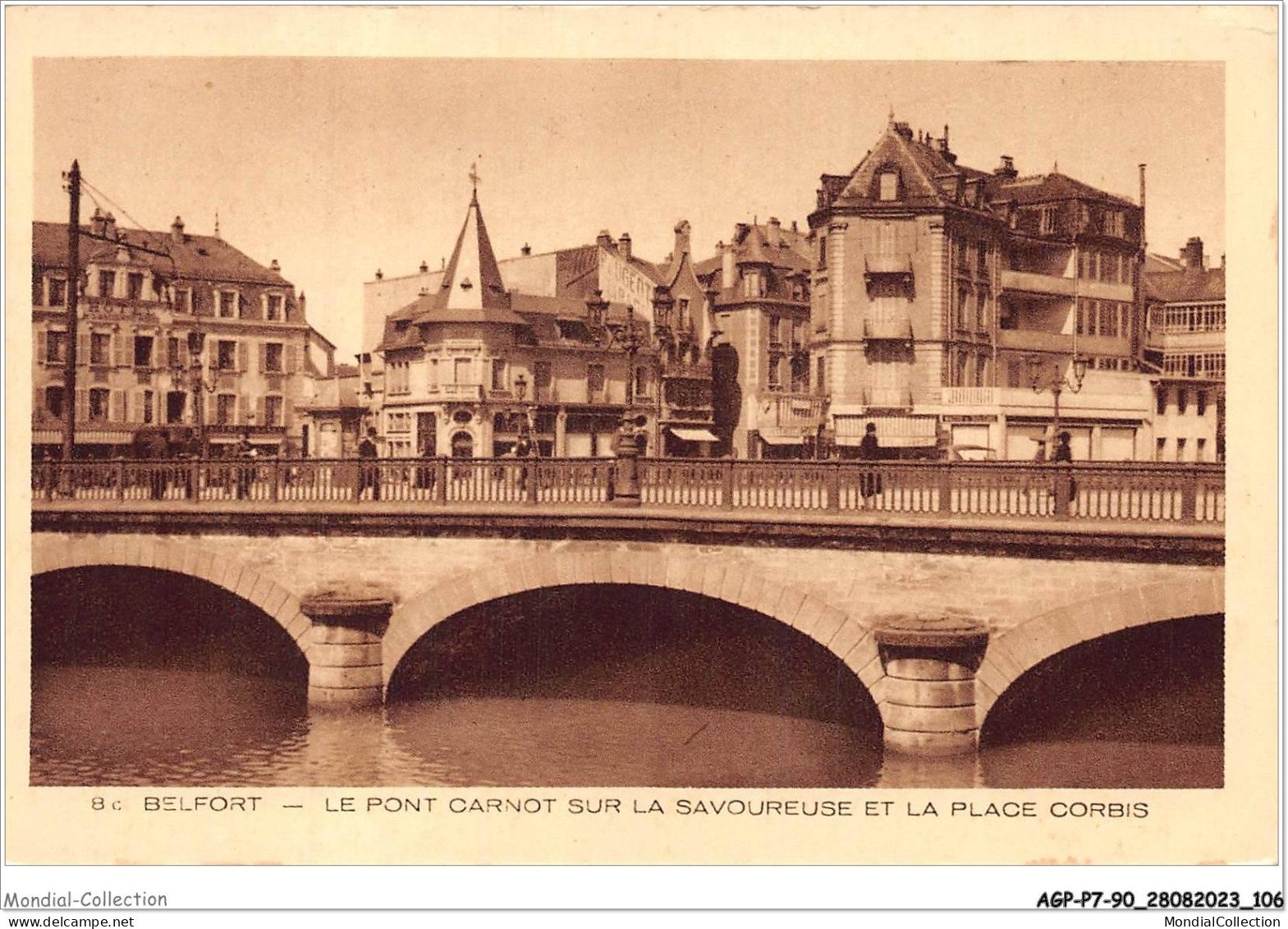 AGPP7-0645-90 - BELFORT-VILLE - Le Pont Carnot Sur La Savoureuse Et La Place Corbis  - Belfort - Città